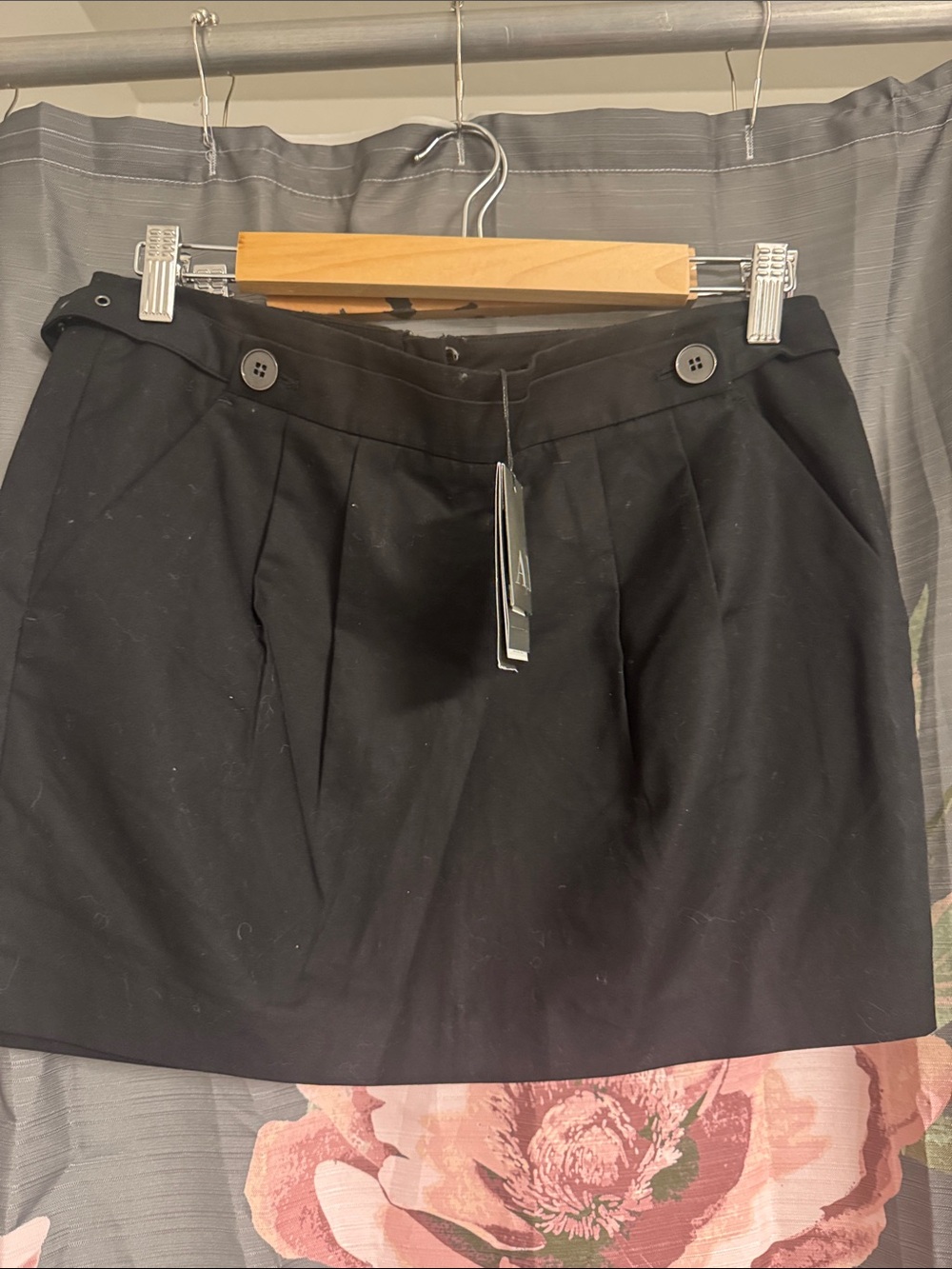 Armani Exchange Black Midi Skirt